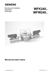 Siemens WFK240.D110 Instrucciones De Montaje Y Funcionamiento