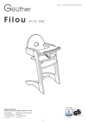 Geuther Filou 2360 Manual De Instrucciones