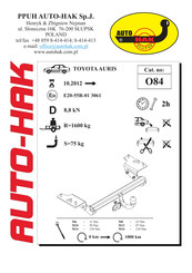 AUTO-HAK O84 Manual De Instrucciones