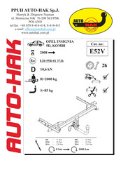 AUTO-HAK E52V Manual De Instrucciones