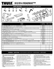 Thule 912 ROADWAY Guia De Instalacion