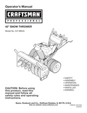 Craftsman professional 247.88045 Manual Del Operador