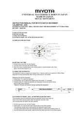 Miyota JS00 Manual De Instrucciones