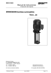 BRINKMANN PUMPS TS14 Serie Manual De Instrucciones