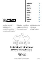 Vetus BOWPRO A Serie Instrucciones De Instalación