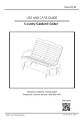 Jack-Post Country Garden Glider CG-44 Instrucciones De Armado