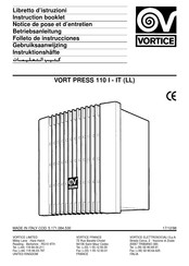 Vortice VORT PRESS 110 I LL Folleto De Instrucción