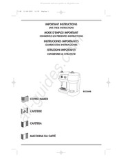 DeLonghi BCO264B Instrucciones Importantes