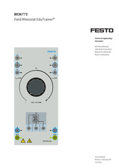 Festo Field Rheostat EduTrainer Manual De Utilización