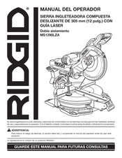 RIDGID MS1290LZA Manual Del Operador