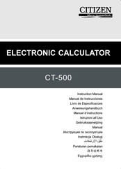 Citizen CT-500 Manual De Instrucciones