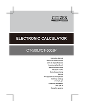 Citizen CT-500JP Manual De Instrucciones