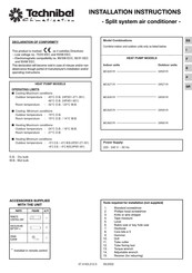 Technibel Climatisation MCA451R Manual Del Usuario