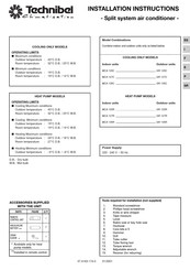 Technibel Climatisation MCA 127R Manual Del Usuario