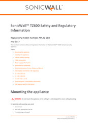 SonicWALL TZ600 Manual Del Usuario