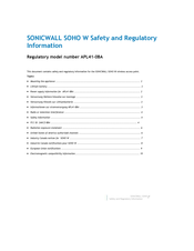 SonicWALL APL41-0BA Manual Del Usuario