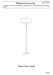 Williams-Sonoma Pepin floor lamp Instrucciones De Ensamblaje