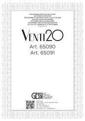 Gessi Venti20 65091 Manual Del Usuario