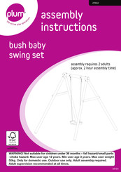 Plum bush baby swing set Instrucciones De Montaje