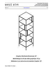 West Elm Graphic Wireframe Bookcase 18 Instrucciones De Ensamblaje