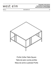 West Elm Profile Coffee Table Square Instrucciones De Ensamblaje