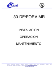 Dorot 30-DE/PORV-MR Manual De Instalación Y Operación