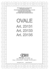 Gessi OVALE 23133 Manual Del Usuario