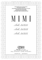 Gessi MIMI 31233 Manual Del Usuario