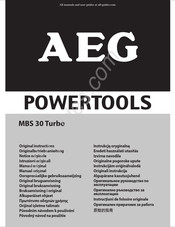 AEG MBS 30 Turbo Manual Original