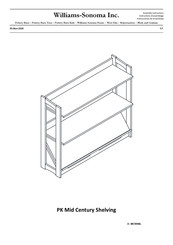 Williams-Sonoma PK Mid Century Shelving Instrucciones De Ensamblaje