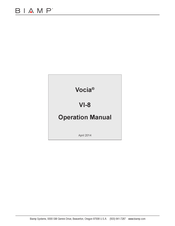 Biamp Vocia VI-8 Manual De Operación