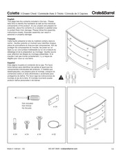 Crate&Barrel Colette Instrucciones De Montaje