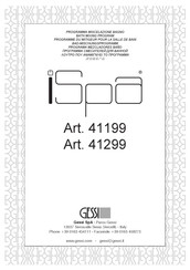 Gessi iSpa 41299 Manual Del Usuario