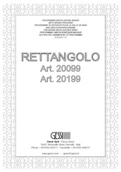 Gessi RETTANGOLO 20100 Manual Del Usuario