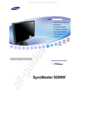 Samsung SyncMaster 920NW Manual De Instrucciones