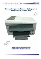 Epson Work Force K 301 Instructivo Para Instalacion