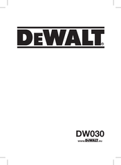 DeWalt DW030 Manual Del Usuario