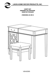 Linon 58036SIL-01-KD-U Instrucciones De Ensamblaje