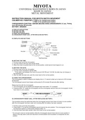 Miyota FS00 Manual De Instrucciones