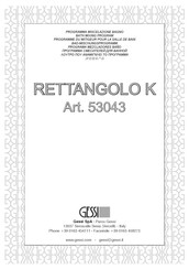 Gessi RETTANGOLO K 53043 Manual Del Usuario