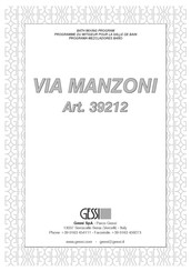 Gessi VIA MANZONI 39212 Manual De Instrucciones