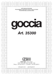 Gessi goccia 35300 Manual De Instrucciones