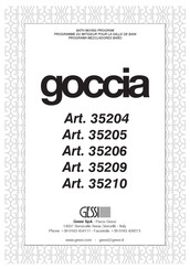 Gessi goccia 35206 Manual De Instrucciones
