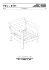 West Elm PLAYA LOUNGE CHAIR BASE Instrucciones De Ensamblaje