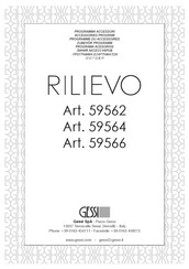 Gessi RILIEVO 59564 Manual De Instrucciones