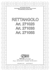 Gessi RETTANGOLO 27102S Manual Del Usuario