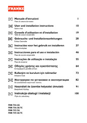 Franke FHM 704 4G Instrucciones Para El Uso E Instalacion