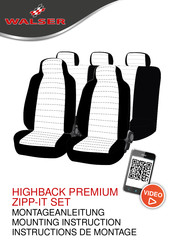 Walser HIGHBACK PREMIUM ZIPP-IT SET Manual De Instrucciones