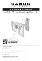 SANUS VuePoint F107b Manual Del Usuario