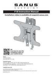 SANUS VuePoint F18 Manual De Instrucciones